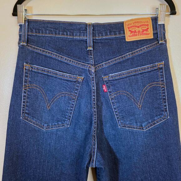 Levi's Ribcage Straight Ankle Jeans W29 L27 High Rise Button Fly Denim - Picture 5 of 9